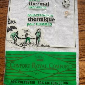Vintage NIP deadstock Mens thermal underwear long johns size medium